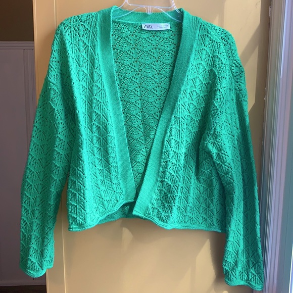 Zara Sweaters Zara Crochet Knit Cardigan Poshmark
